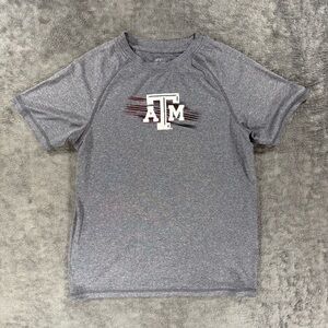 Youth Large 12/14 Texas A&M Aggies Performance Logo Shirt Heather Grey